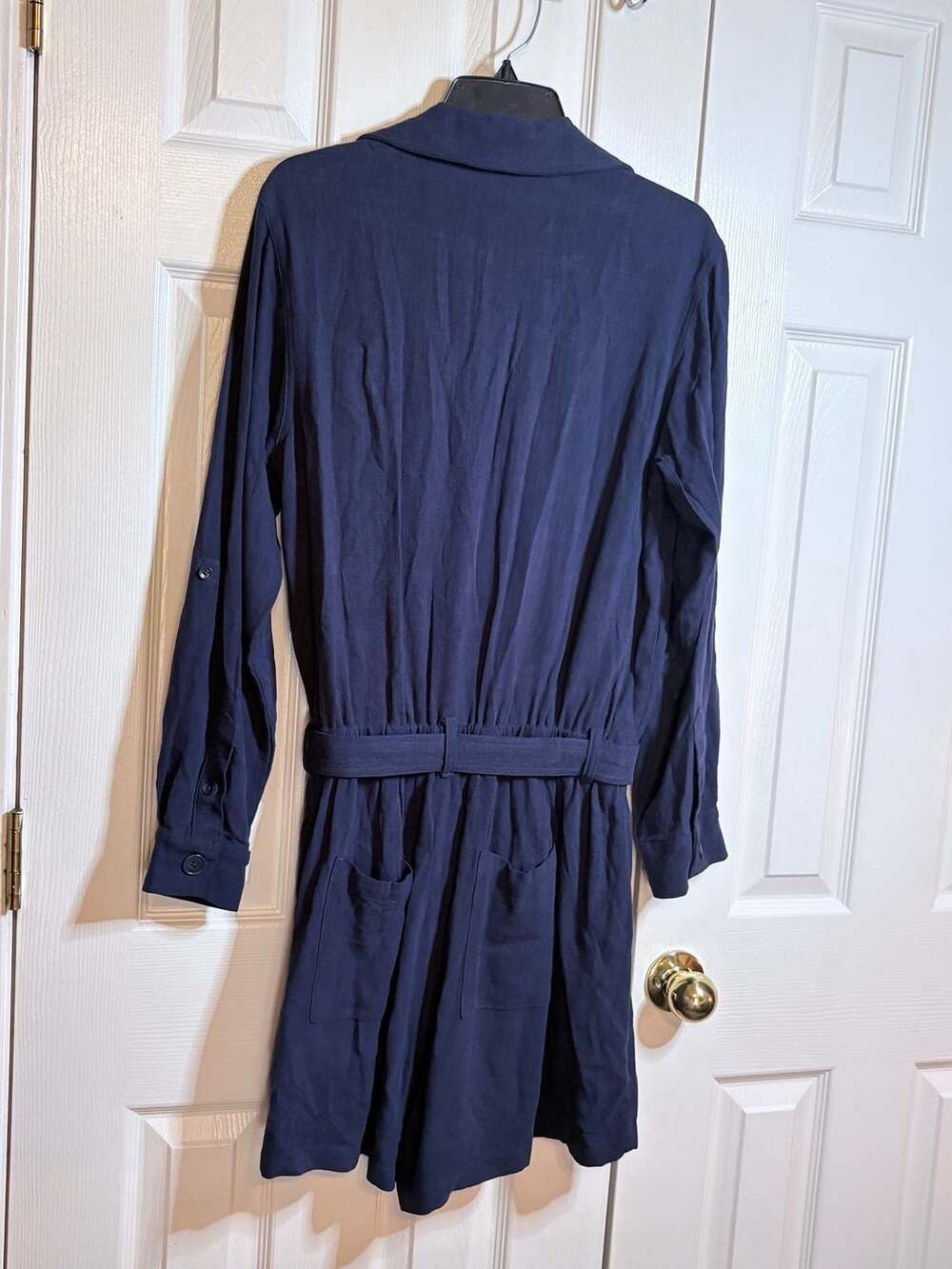 Good Hart Navy Cargo Romper with Tie Belt #1144 - Picture 7 of 8